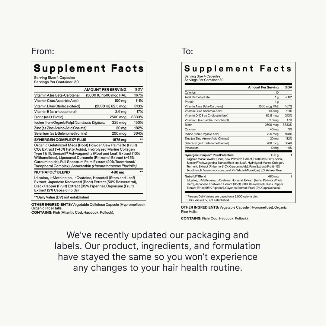 Nutrafol Women's Balance Hair Growth Supplement and Hair Serum, Ages 45 and Up, for Visible Thickness and Strength - 3 Month Supply, 1.7 Fl Oz Bottle