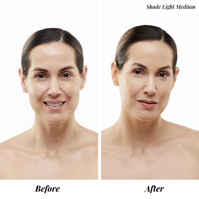 MagicMinerals AirBrush Foundation Set by Jerome Alexander – 3pc Set Includes AirFinish, Foundation and Kabuki Brush - Spray Makeup with Anti-aging Ingredients for Smooth Radiant Skin (Light)