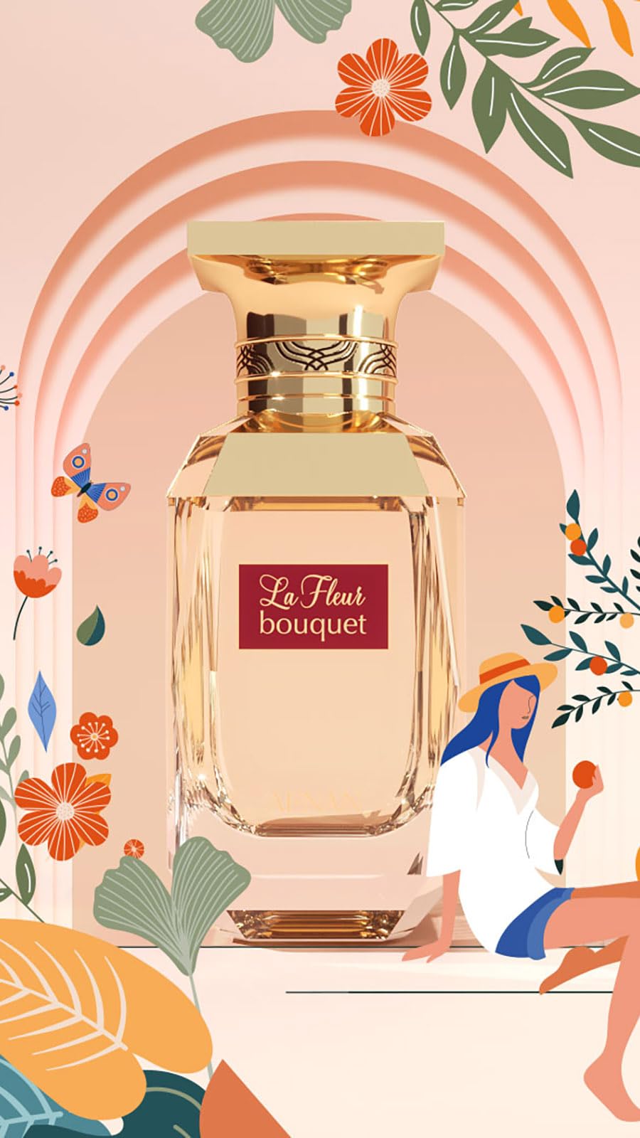Afnan La Fleur Bouquet Eau De Parfum for Women, 2.7 Fl. Oz