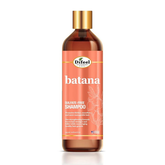 Difeel Batana Shampoo - Strengthening Sulfate-Free Formula for Thicker, Smoother Hair | 12 Ounces