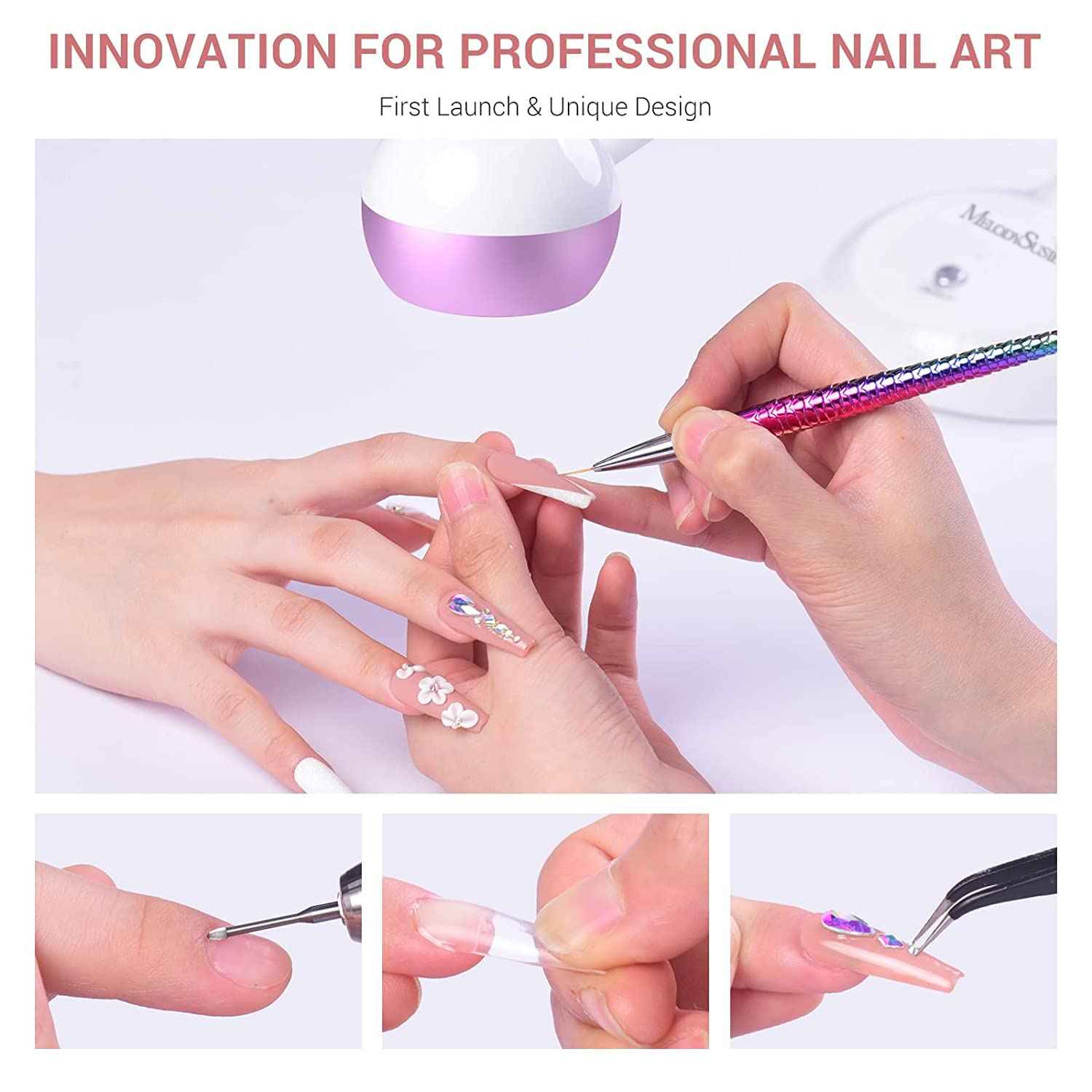 Gel X Nail Lamp & Jeweliver Gel Polish Set - MelodySusie 2-in-1 Nail Kit