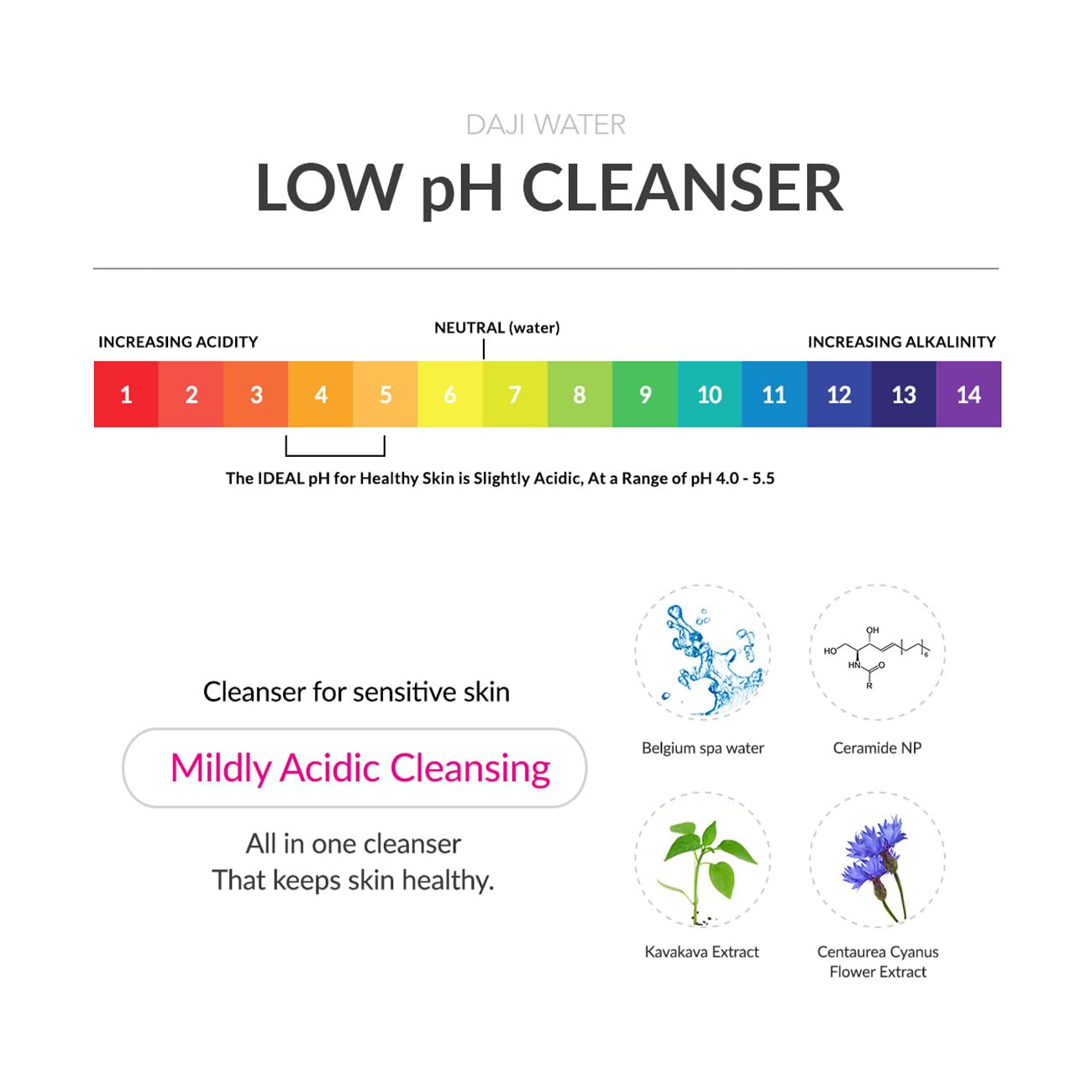 Dr Eslee Cleansing Water Daji Water 250ml – Mild and Gentle Dermatological Facial Cleanser for Makeup Removal | pH Balanced | Ideal for Sensitive & Damaged Skin | Korean Skincare