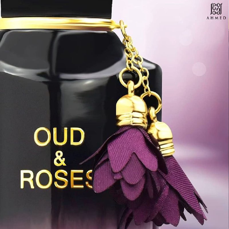 AHMED Oud & Roses Unisex Oriental Perfume - Woody Floral Fragrance with Oudh & Rose | 60mL