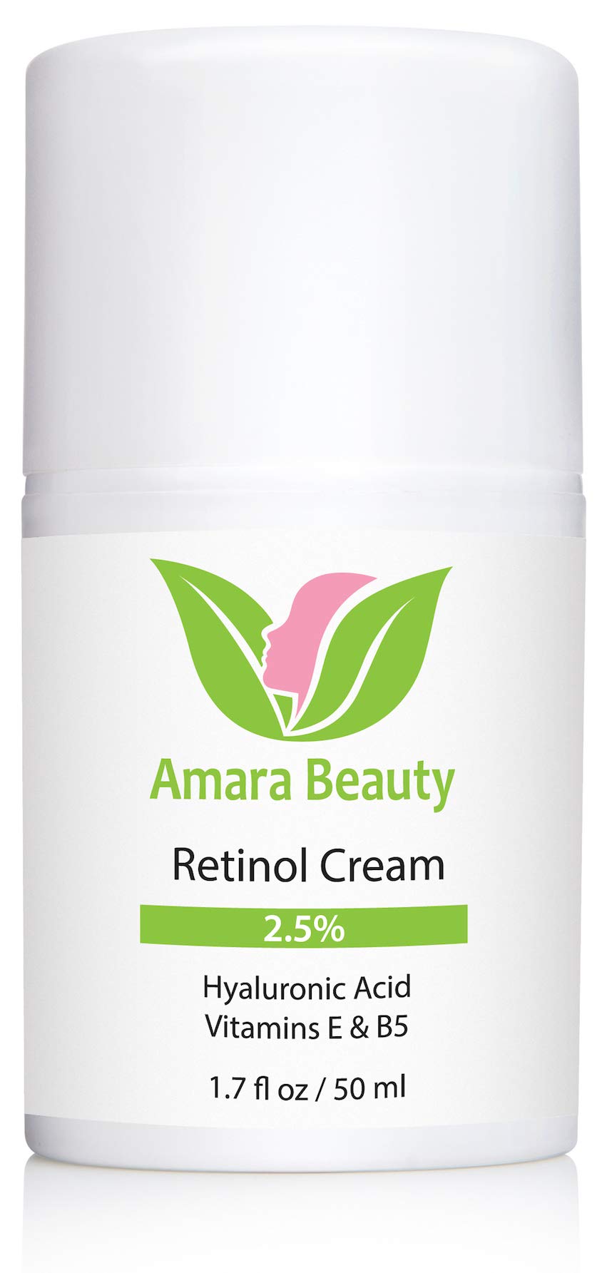 Retinol Cream for Face 2.5% with Hyaluronic Acid & Vitamins E & B5, 1.7 fl. oz. (Pack of 2)