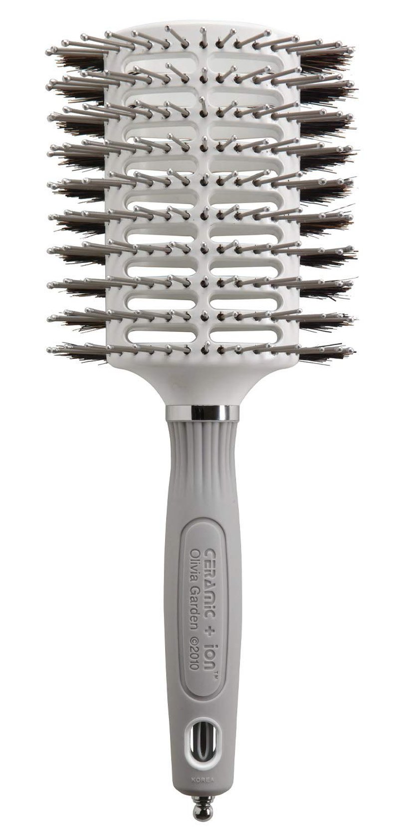 Olivia Garden Turbo Vent Oval Twin & 100% Boar Hair Brush CIOVL-TWINLG (Twin Large)