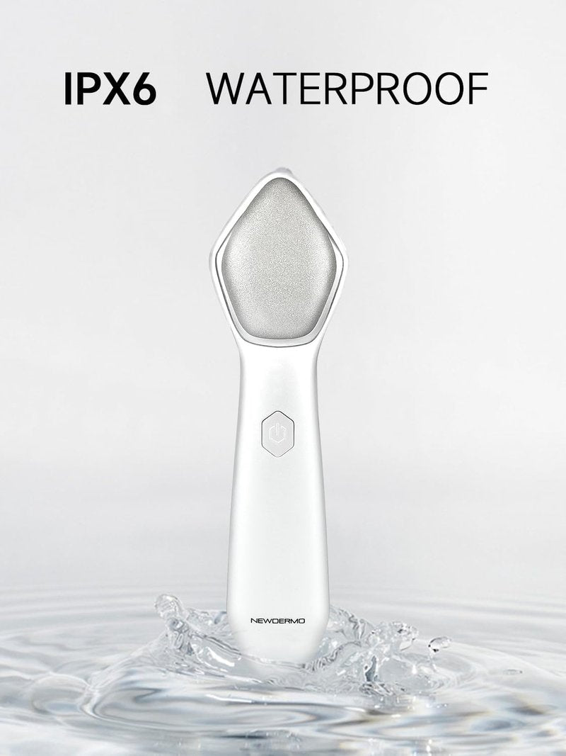 NEWDERMO Microdermabrasion Machine Pro, Large Diamond Electric Microdermabrasion Wand Tool With 3 Levels Frequency for Face Body Exfoliate Skin Care(White)