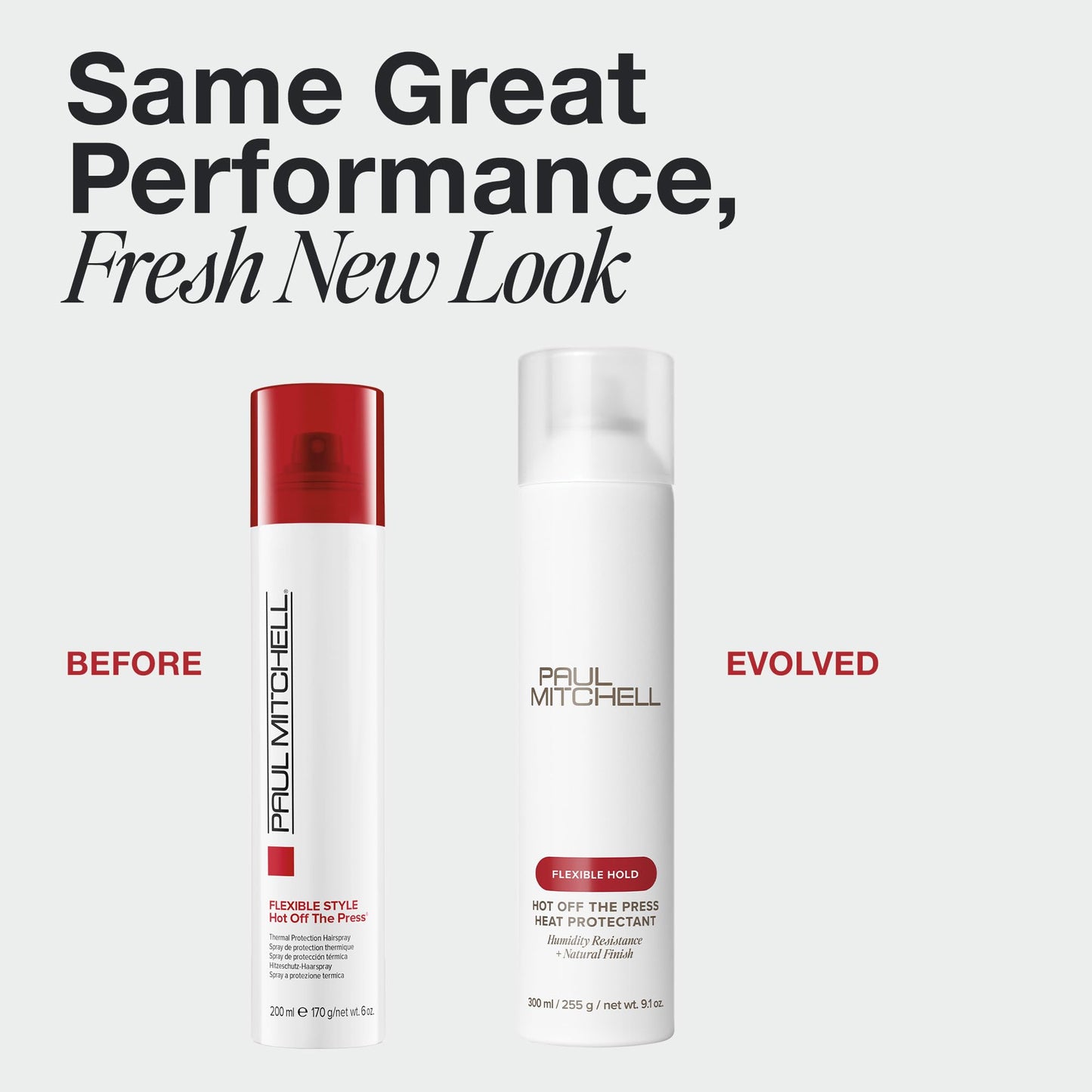 Paul Mitchell Hot Off The Press Heat Protectant, Humidity Resistance, Flexible Hold + Natural Finish, For All Hair Types, 6 oz