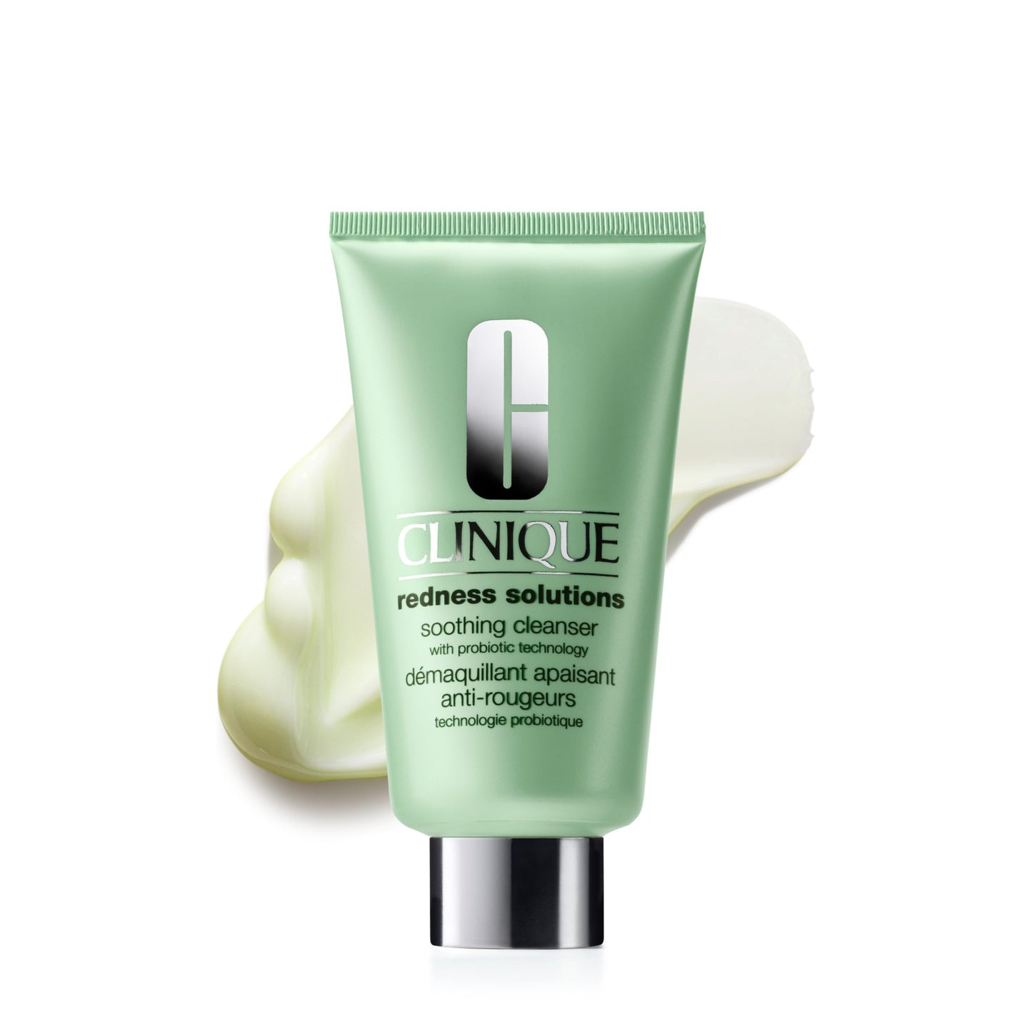 Clinique Redness Solutions Soothing Oil Free Face Cream Cleanser with Probiotic Technology | Appropriate for Skin with Rosacea, 5 Fl Oz