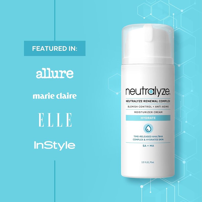 Neutralyze Acne Moisturizer - Maximum Strength 2% Mandelic & Salicylic Acid Treatment | All Skin Types, Teens & Adults
