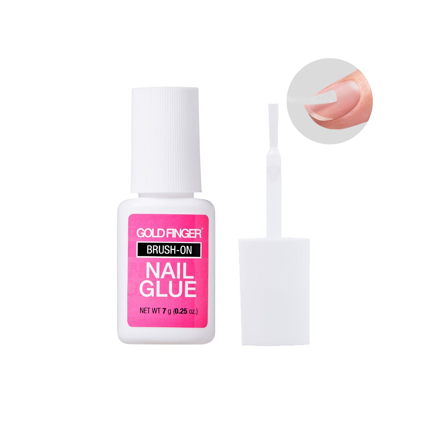 GOLDFINGER Brush-On Nail Glue, Effortless Easy Application with Strong, Fast-Setting Liquid Adhesive, Hassle-Free, Durable Ultra Hold for Perfect Nail Bonding 5pcs (5pcs)