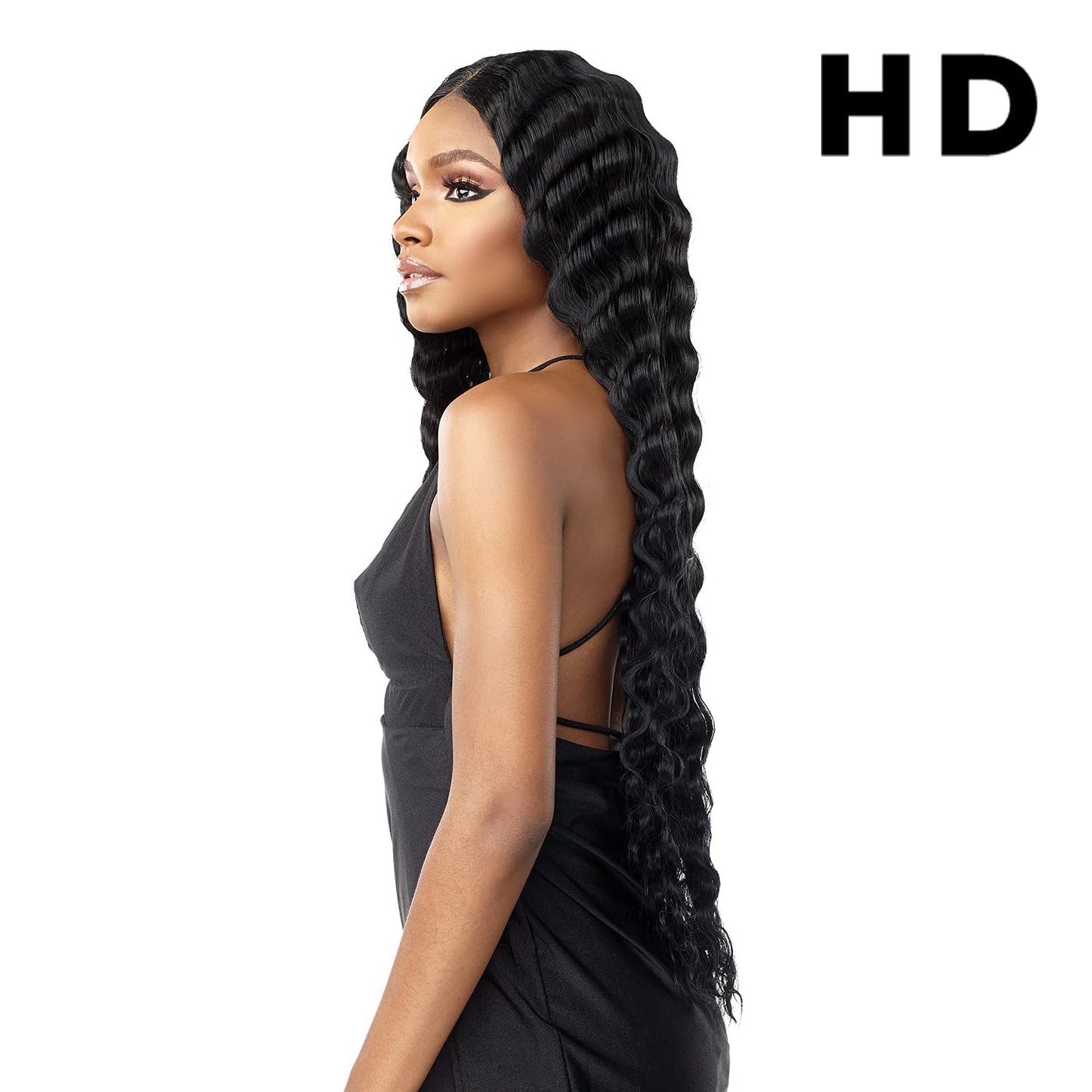 Sensationnel Vice Lace Front Wigs - Unit 6 5 Inch Deep Part Synthetic Preplucked Hairline (1 JETBLACK)