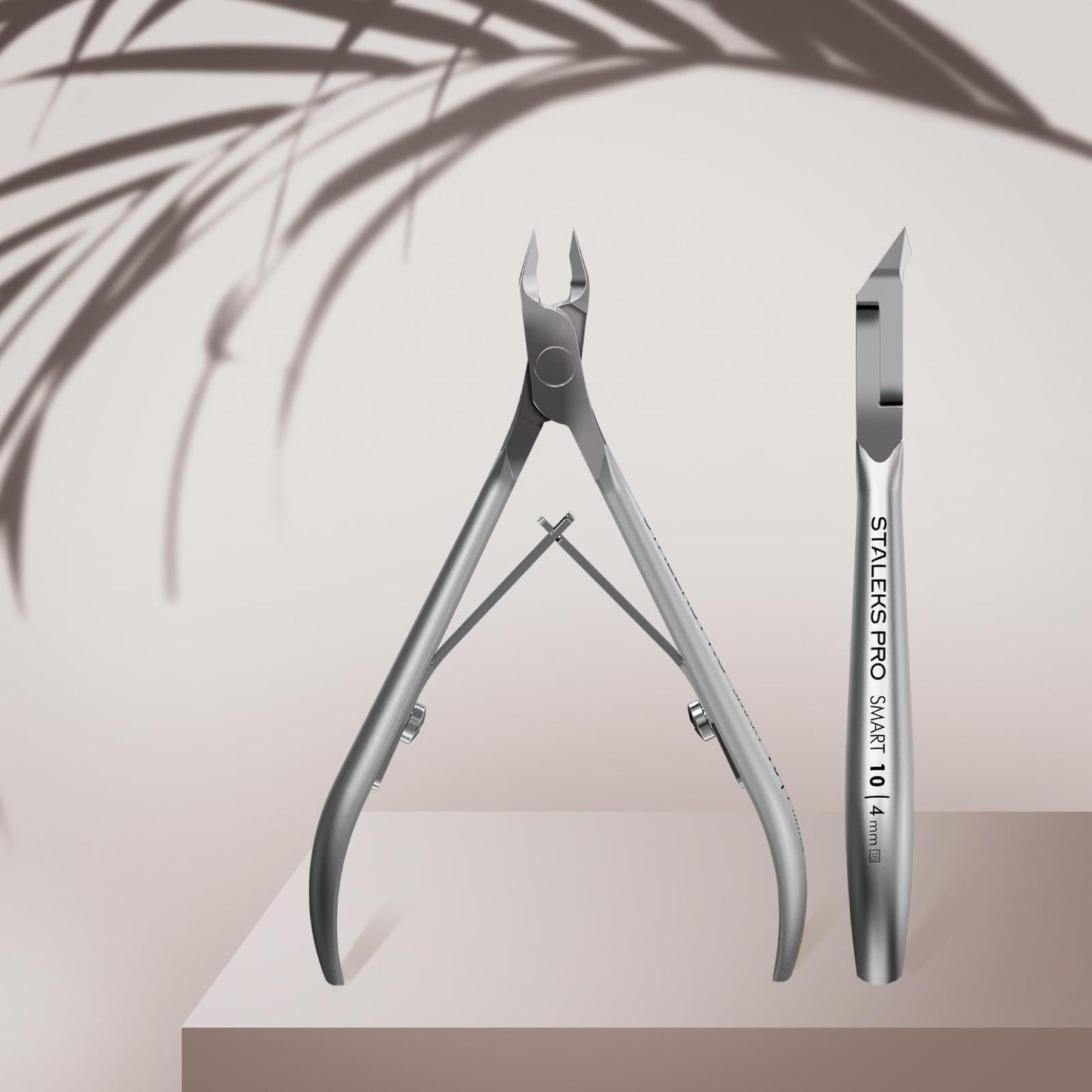 Staleks Pro SMART 10 Cuticle Nippers – 4 mm Blades – Satin Finish – Stainless Steel – Professional Skin Nippers for Classic Manicure & Hardware Use