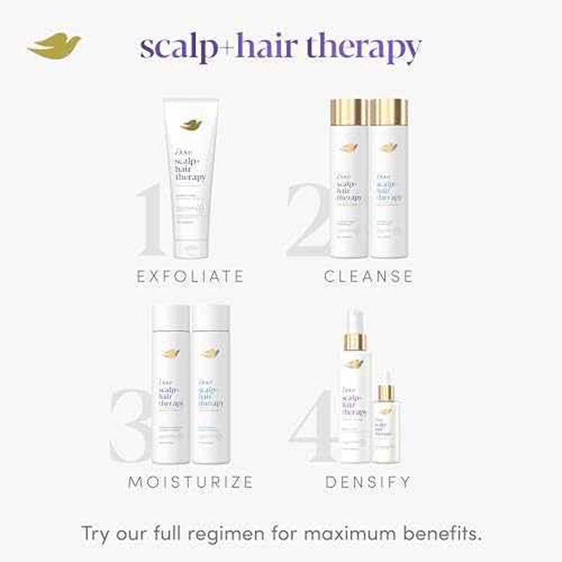 Dove Density Boost Clarifying Foaming Scrub Scalp + Hair Therapy for gentle scalp exfoliation, with Vitamin B3, Zinc and 0% sulfates, 9 oz