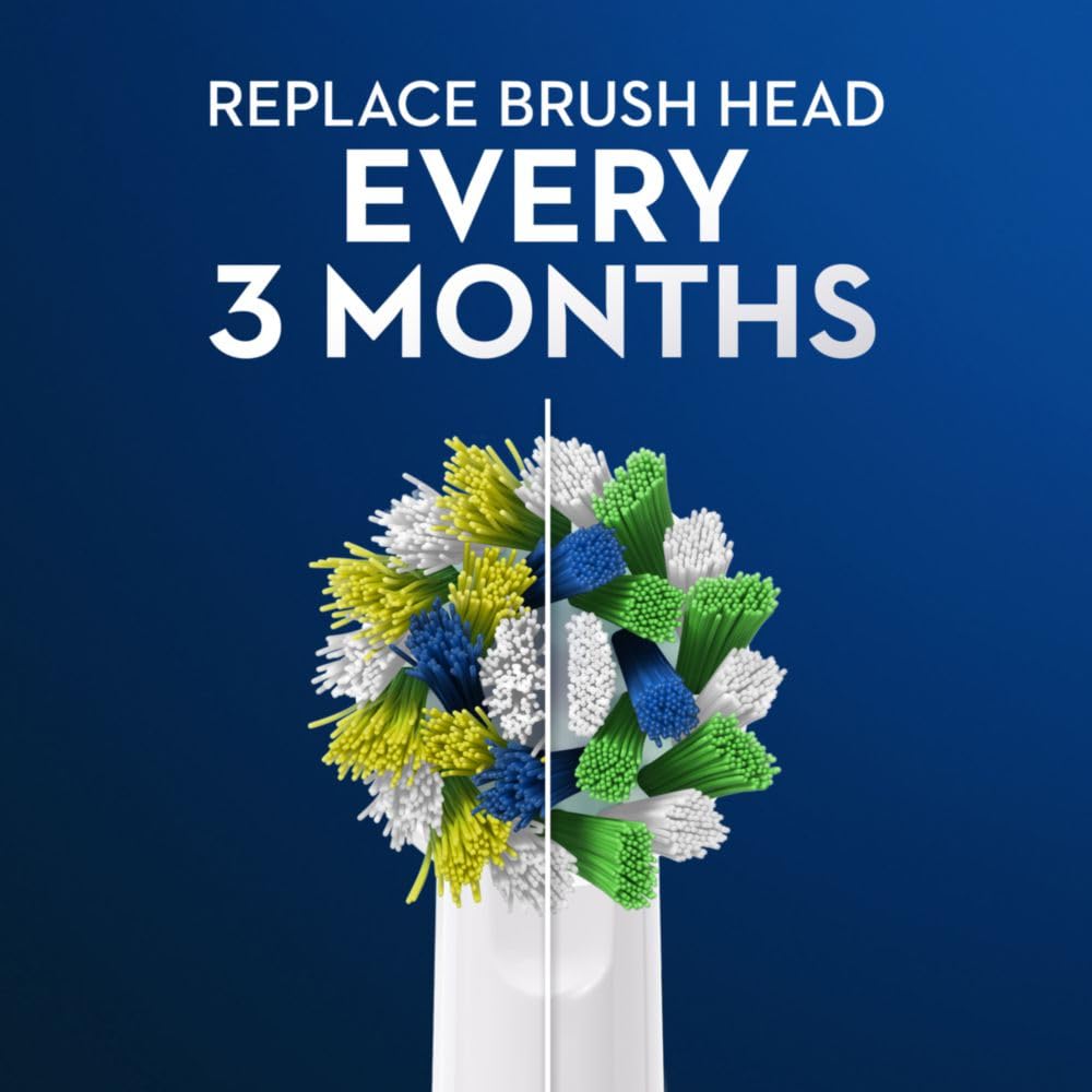 Oral-B Cross Action Electric Toothbrush Replacement Heads - 3 Count, Superior Cleaning & Plaque Removal