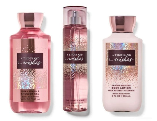 A Thousand Wishes Body Care Set - Gel Lotion & Mist Trio for Daily Hydration | Perfect Gift Idea