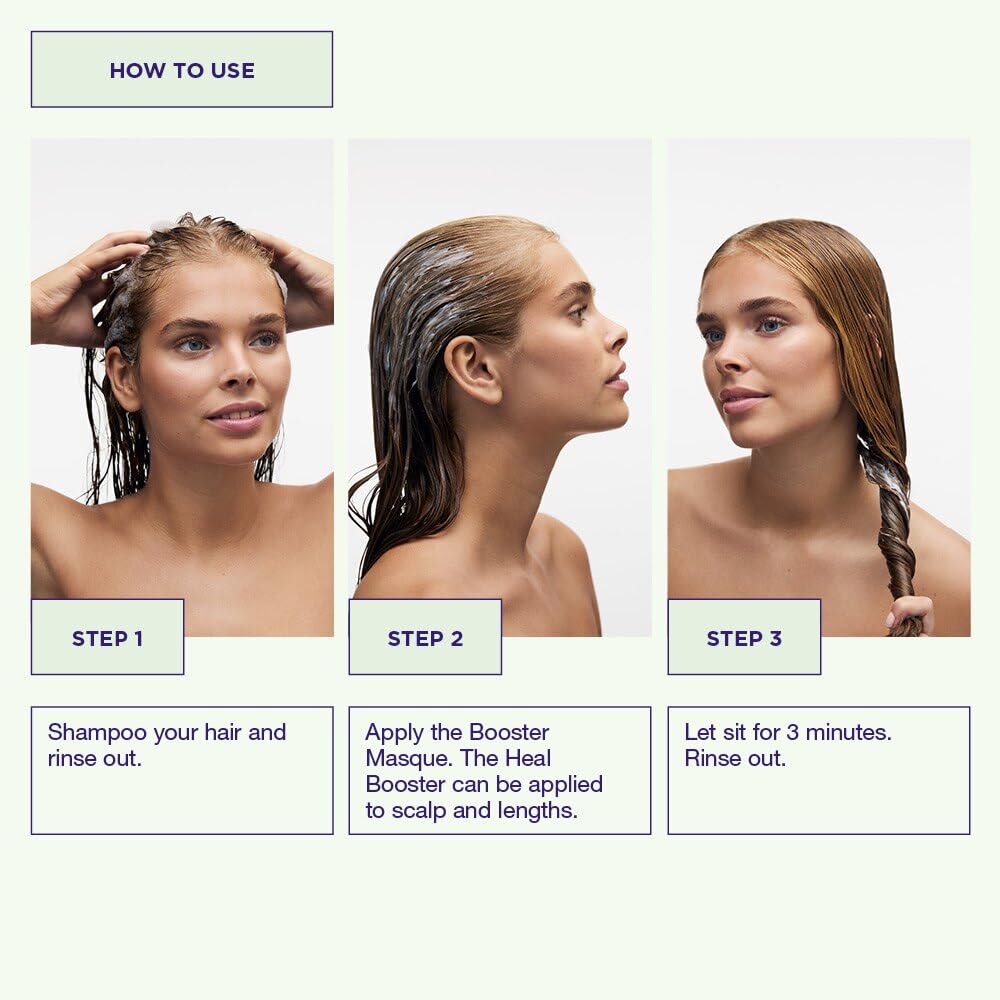 Maria Nila Head & Hair Heal, Soothing Booster Mask for Dry & Itchy Scalp, Calming Aloe Vera & Piroctone Olamine Properties Moisturises/Soothes Scalp Preventing Flakiness, 1.7 Fl Oz