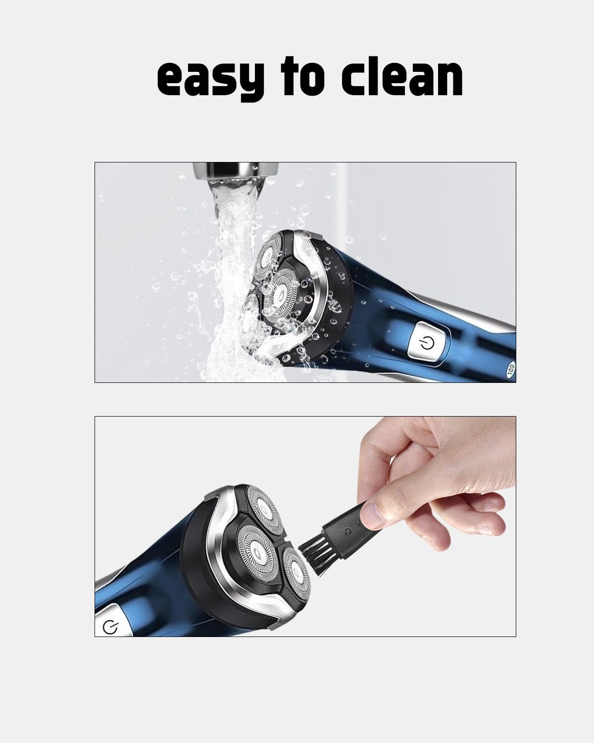 SweetLF Replacement Blades for Electric Razor - 3PCS Shaver Heads with 2 Cleaning Brushes | Compatible with SWS7105 Models