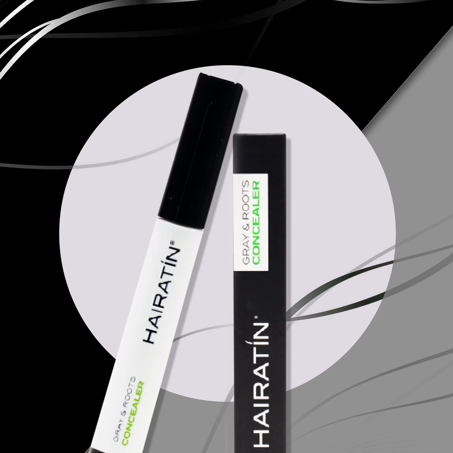Hairatin Root Touch Up - Quick and Easy Application with Anti-transfer Technology for Better Concealing and Darkening of Gray Spots, and Maintains Thick Hair Throughout the Day