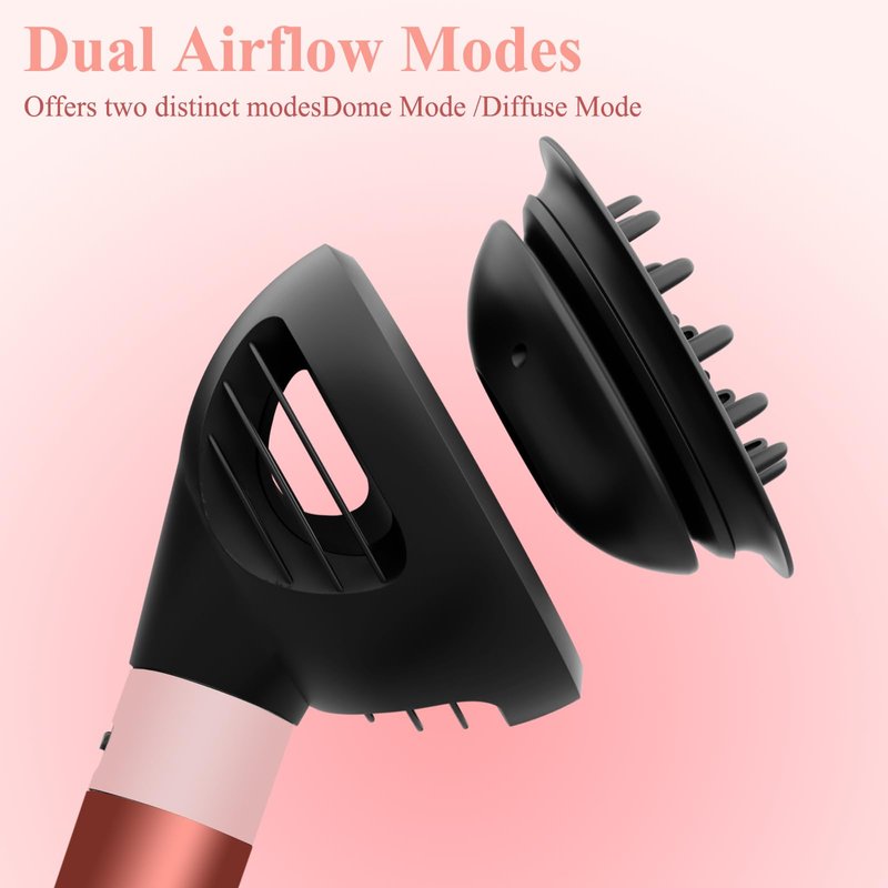 ZEPHBLOW Wave Curl Diffuser for Dyson Airwrap – Dome and Diffuse Modes for Curl Wave Hair, Hair Diffuser Attachment Compatible with Airwrap Styler HS01/05/08, Black