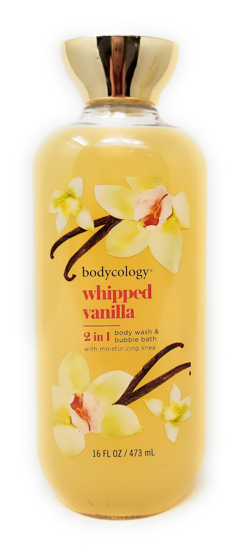 Whipped Vanilla 2 in 1 Body Wash and Bubble Bath 16 fl oz & Whipped Vanilla Body Cream 8 oz (Pack of 2)