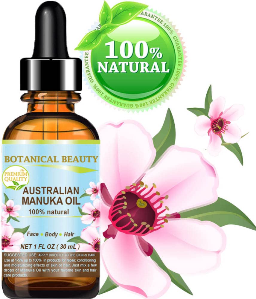 Botanical Beauty MANUKA OIL WILD GROWTH RAW 100% Natural VIRGIN UNREFINED Cold Pressed Carrier Oil. for Skin, Face, Hair, Lip and Nail Care Anti-Aging (1 Fl Oz 30 ml)