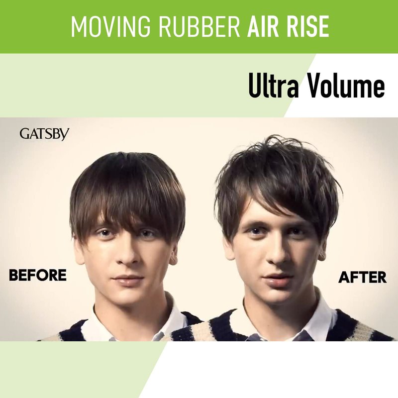 GATSBY Moving Rubber Air Rise Hair Wax – Ultimate Volume & Texture, 80g/2.8oz by mandom