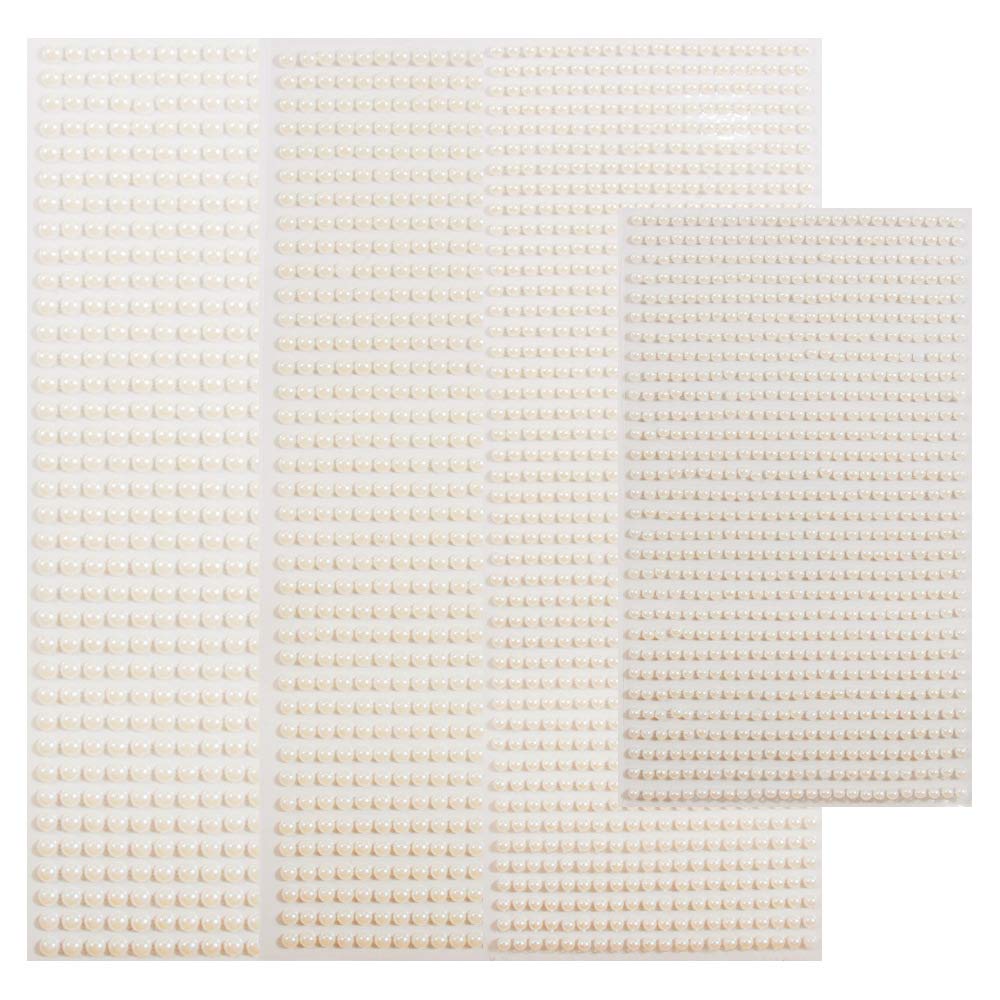 Pearl Makeup Rhinestone Stickers - 3D Self-Adhesive Eye Gems for Face & Body | White Pearl Nail Art Decor