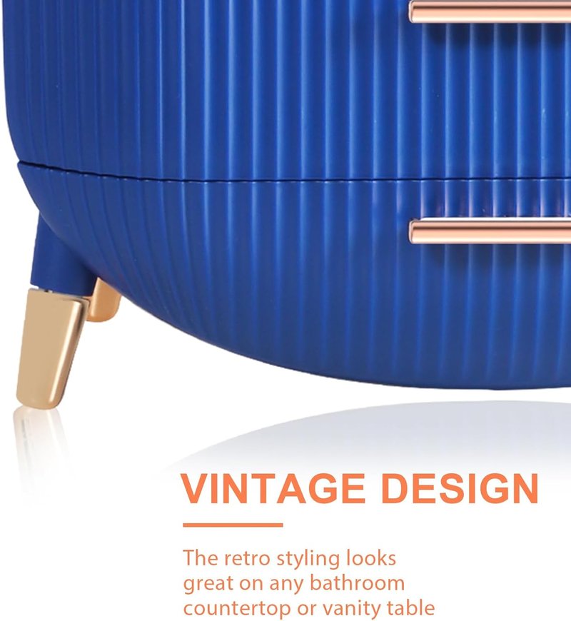 Egg Shape Makeup Storage Box - Portable Vanity Cosmetics Organizer for Countertop | Preppy Design