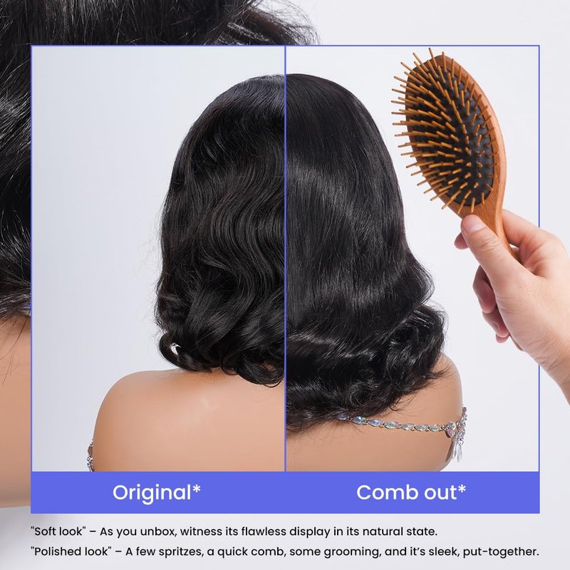 Human Hair Lace Front Wig - 13x4 Body Wave HD Transparent Lace | 180% Density, Pre-Plucked, 12 Inch Natural Color