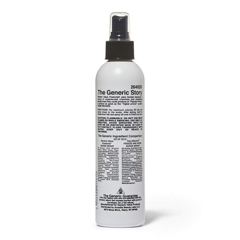 Super Spray | Powerful Long-Lasting Hold Hair Spray - Sulfate-Free, Gluten-Free, 8 Oz