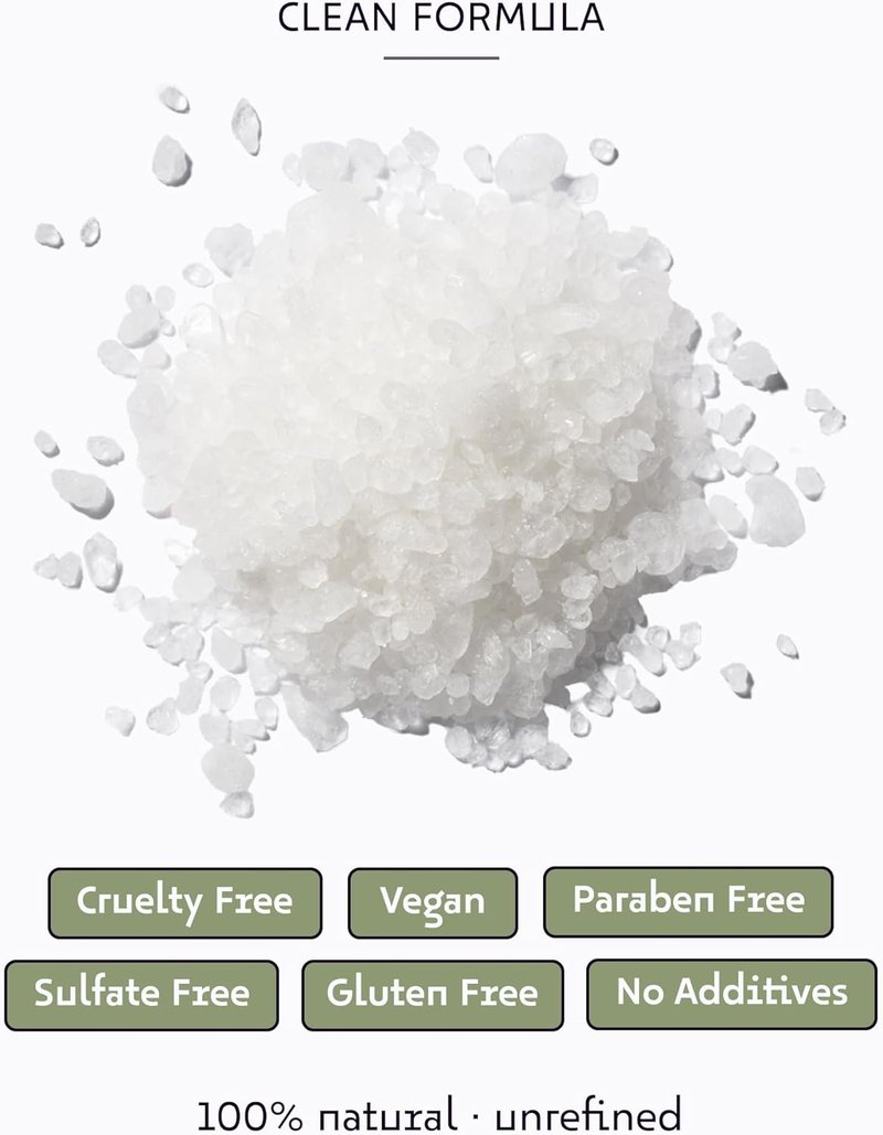 Dead Sea Salts for Soaking - Natural Coarse Bath Salts with Peppermint Oil | 2.2 lb Relaxing Body Soak