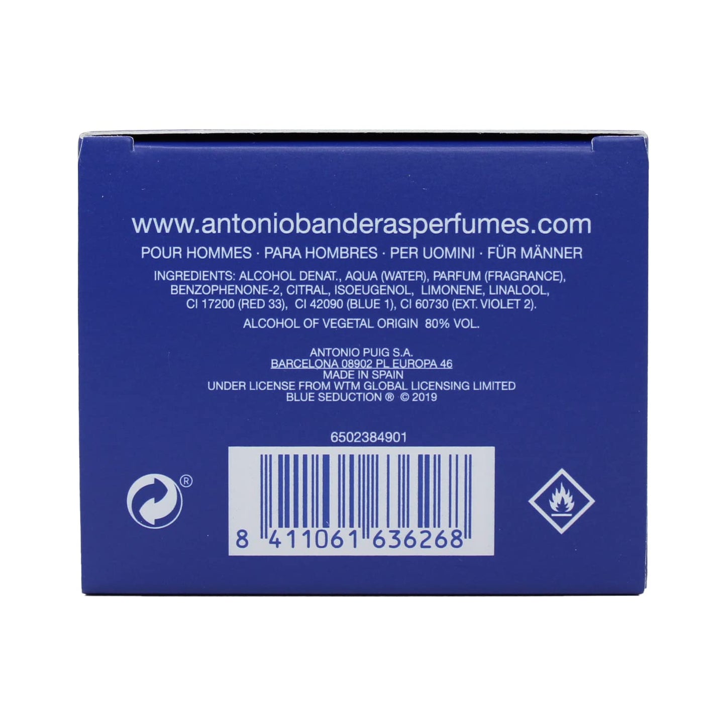 Men Antonio Banderas Blue Seduction EDT Spray 3.4 oz 1 pcs sku# 1758877MA