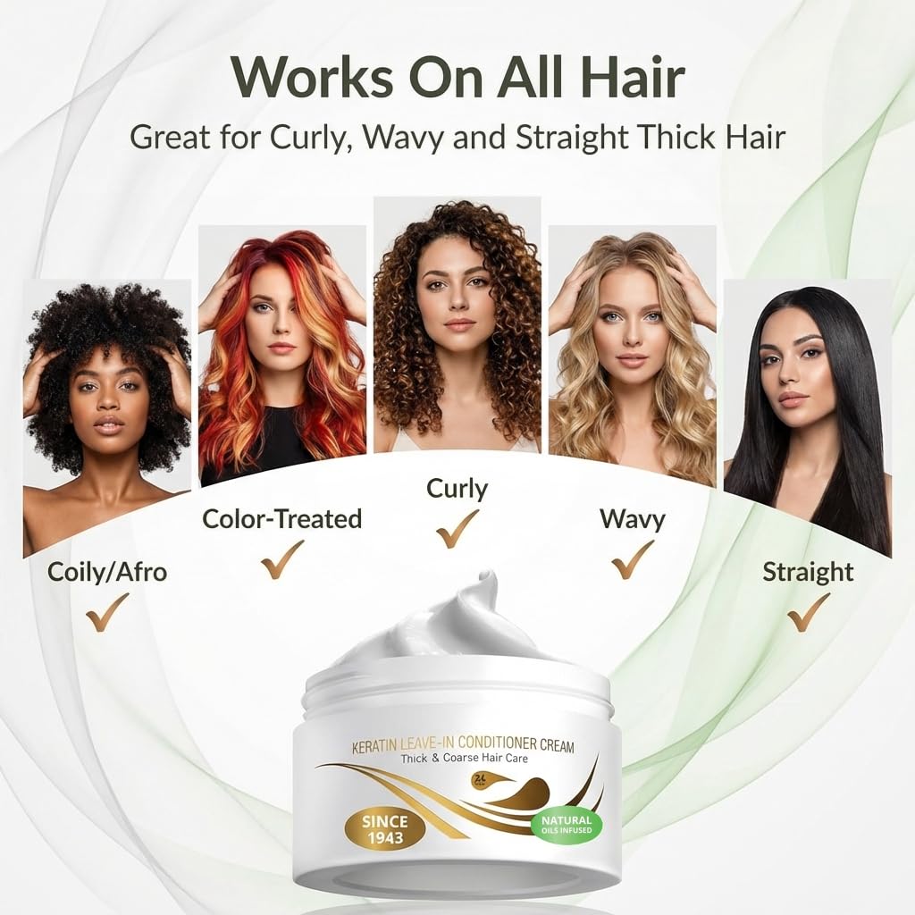 VITAMINS hair cosmetics Keratin Leave in Conditioner for Coarse Thick Hair