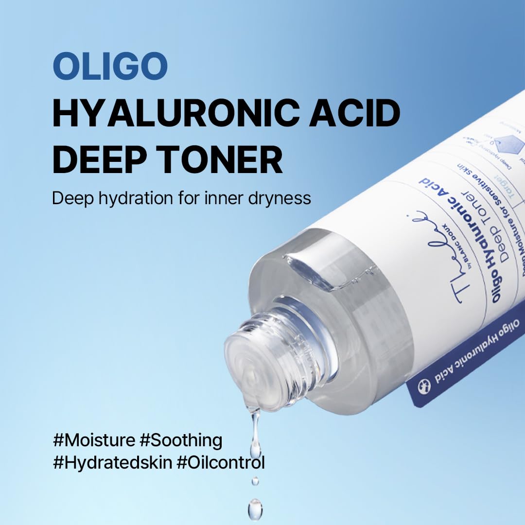 THE LAB by BLANC DOUX Oligo Hyaluronic Acid Deep Toner – Hydrating Toner for Sensitive Skin, pH Balance, Korean Skin Care, Alcohol-Free, Vegan Formula (6.76 Fl Oz)