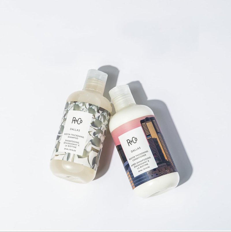 R+Co Dallas Biotin Thickening Conditioner | Weightless Hydration, Strengthens + Enhances Shine | Vegan + Cruelty-Free | 8.5 Oz