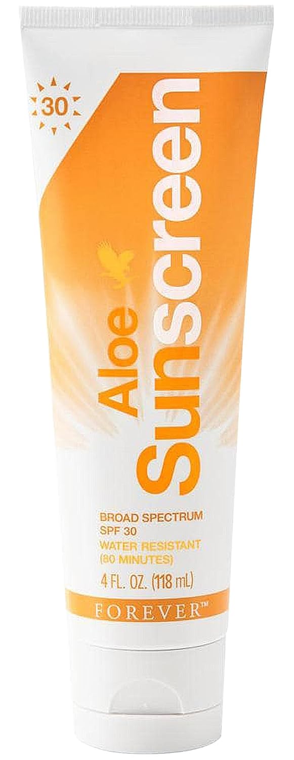 Aloe Sunscreen SPF 30 - Water-Resistant Broad Spectrum UVA/UVB Protection with Aloe Vera | 4 fl oz
