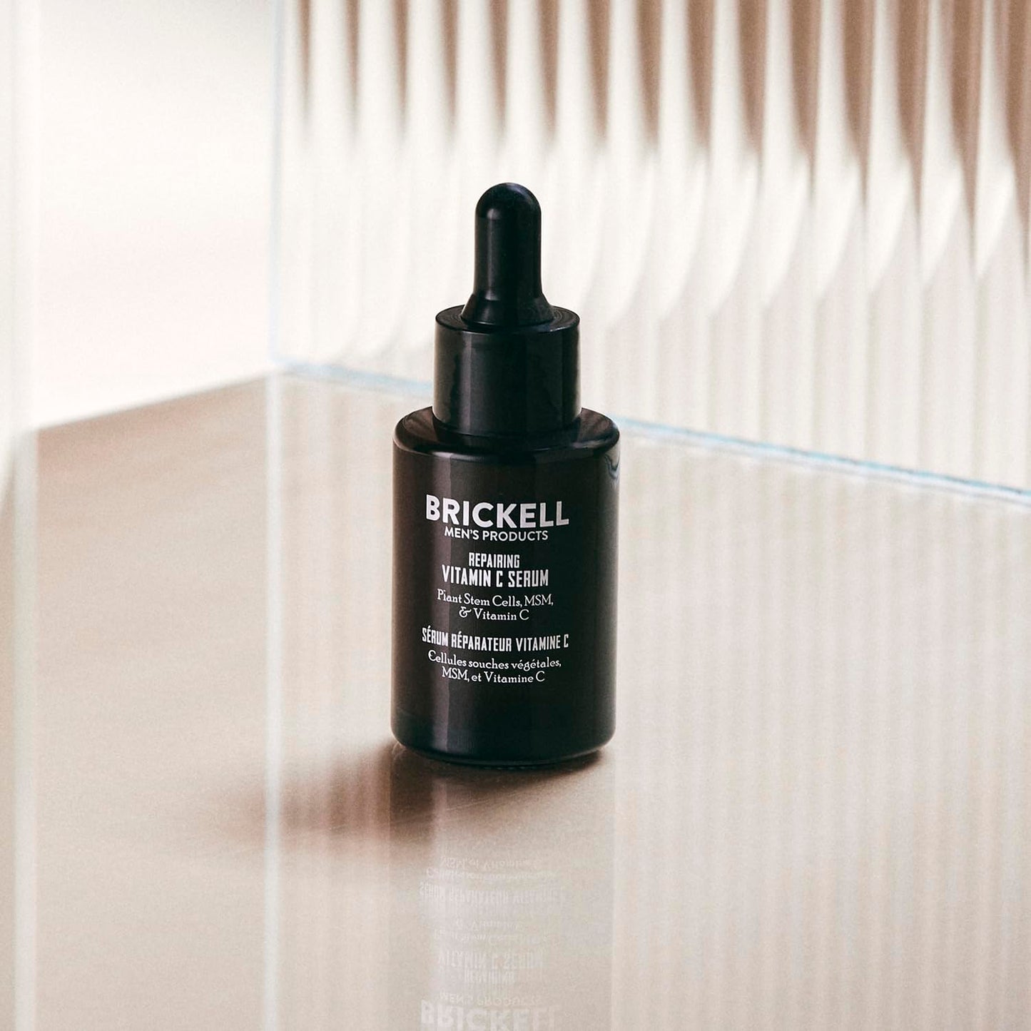 Brickell Men's Anti Aging Serum For Face, Repairing Night Facial Serum for Men, With Vitamin C, Hyaluronic Acid, and Green Tea to Diminish Wrinkles and Reduce Redness, 1 Ounce, Scented