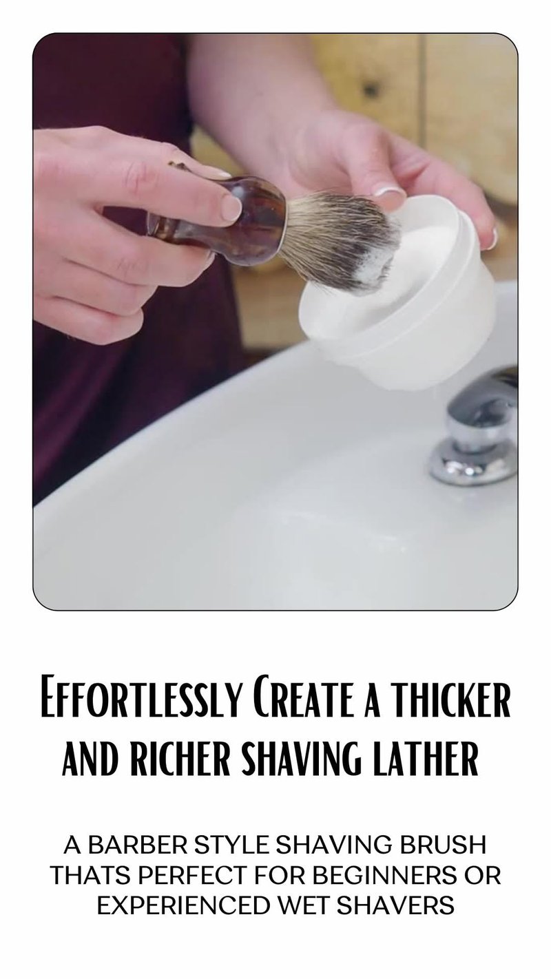 G.B.S Men’s Complete Shaving Set, Brush Razor Holder, Beard Oil Beard Balm, Shaving Soap, Aftershave Pure Badger Shave Brush and Manual Razor with Horn Handle