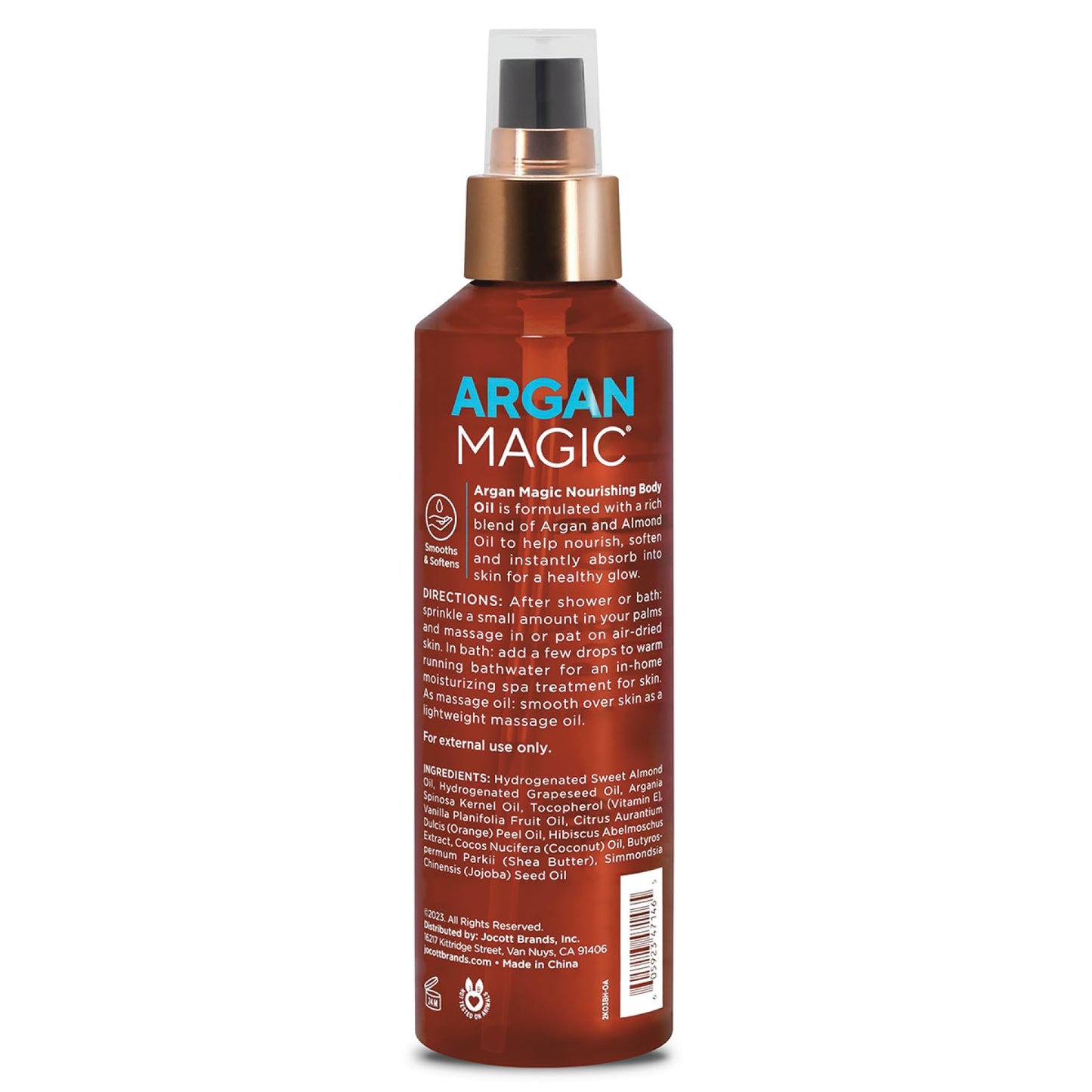 Argan Magic Nourishing Body Oil with Argan & Almond Oil | Intense Hydration, Softens & Radiates | Paraben Free, (6 FL Oz)