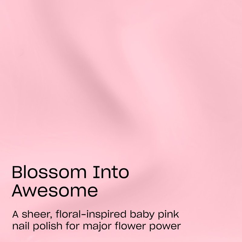 OPI Nature Strong Blossom Into Awesome | Semi-Sheer Soft Warm Pink Crème Natural Origin Nail Polish LE | Plant Based, Vegan, Cruelty Free