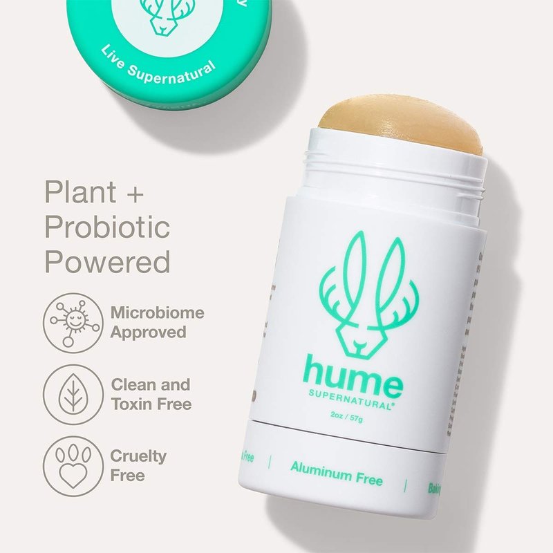 Hume Aluminum-Free Deodorant for Women & Men | Probiotic, Plant-Based, Long-Lasting Moisture Absorber - Desert Bloom, Amber Woods, After Rain