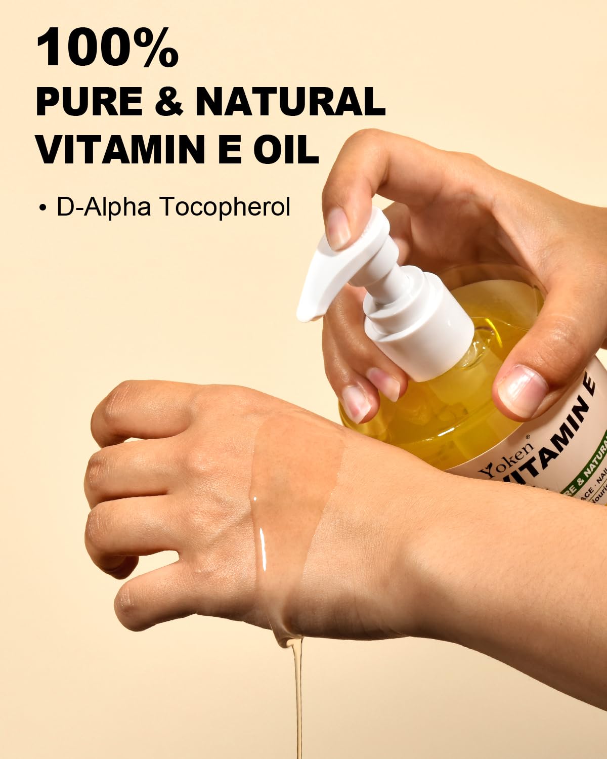 Yoken Vitamin E Oil for Skin 16 Oz Body Bath DIY oils for Face Cold Pressed
