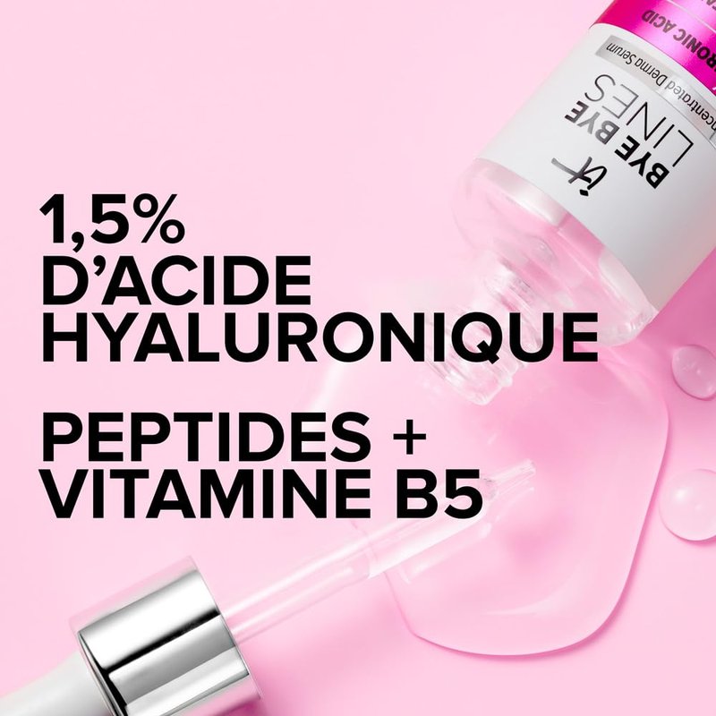 IT Cosmetics Bye Bye Lines Hyaluronic Acid Serum for Face - Hydrating Anti-Aging Facial Serum With Peptide & Vitamin B5, Visibly Plumps Skin, Smooths Look of Fine Lines, For All Skin Types - 1 fl oz