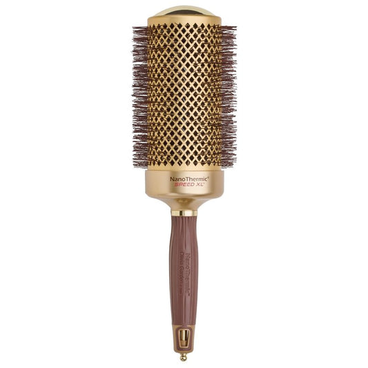 Olivia Garden NanoThermic Ceramic + Ion Speed XL Round Thermal Hair Brush - Not Electrical - Professional Blowout Brush for Normal to Thick Hair - 2 3/4"-Diameter Barrel - NTXL-64