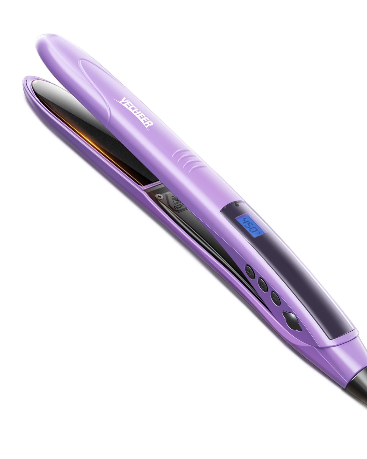 1" Ceramic Flat Iron with Sonic Vibrating for Less Damage, Dual Voltage Travel Hair Straightener for Women - Ionic & Volcanic Mineral Technology, Straightener and Curler, 10 Heat Settings