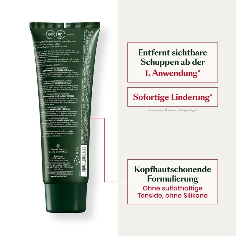 Rene Furterer NEOPUR Scalp Balancing Shampoo - For Dry Scalps Prone to Loose Dandruff - With Wild Ginger & Celery Seed - Dermatologist Tested - 5 fl. oz.