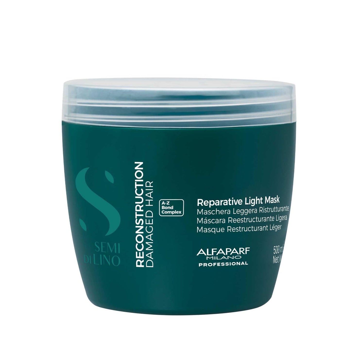 ALFAPARF MILANO Semi di Lino Reconstruction Light Bond Repair Hair Mask for Damaged Hair - Fine Hair - Hair Repair - Restructures, Strengthens - Color Safe - Deep Conditioner - Vegan (17.2 oz)