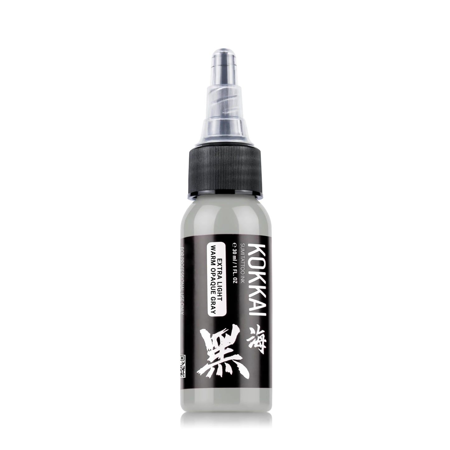 Kokkai Sumi Warm Opaque Gray Tattoo Ink Set, Premium Quality, Precision Medium Viscosity, Rich Hue, Quick Healing, Acrylic-Free, Water-Based, Ready-to-Use Ink for Precision Tattooing (Set of 5, 1 oz)