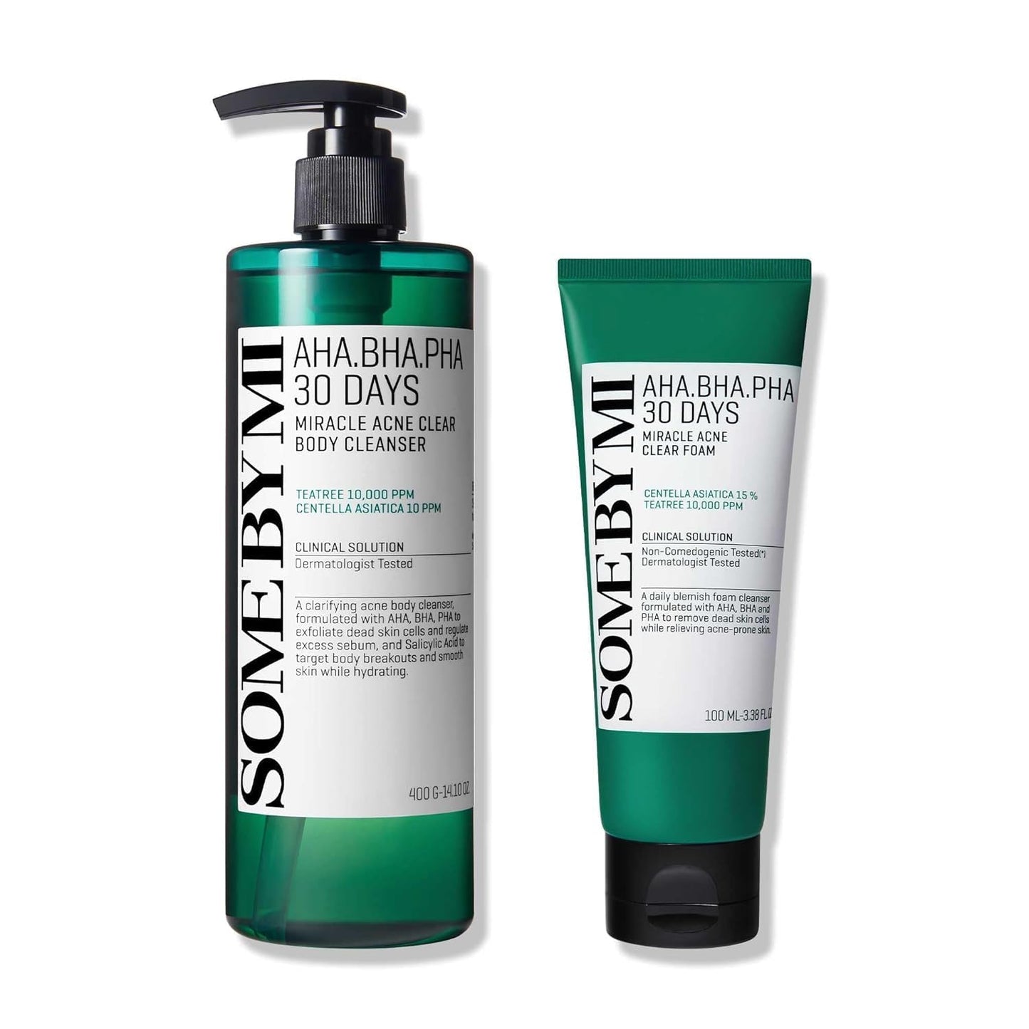 AHA BHA PHA 30 Days Miracle Acne Clear Body Cleanser - Deep Cleansing Foam for Clear Skin