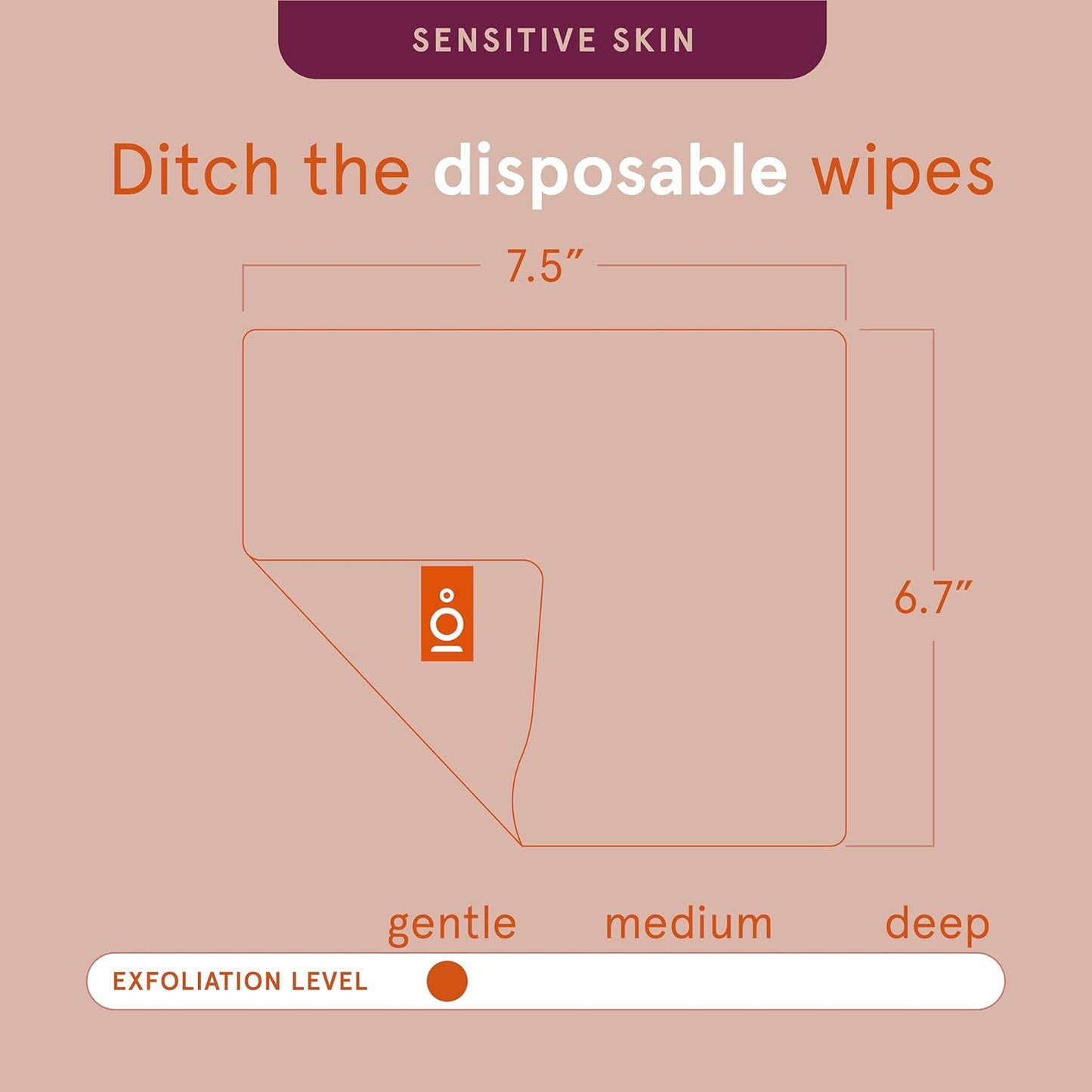 Cleanlogic Exfoliating Face Cloths - Dual-Texture 3 Pack for Sensitive Skin Cleansing